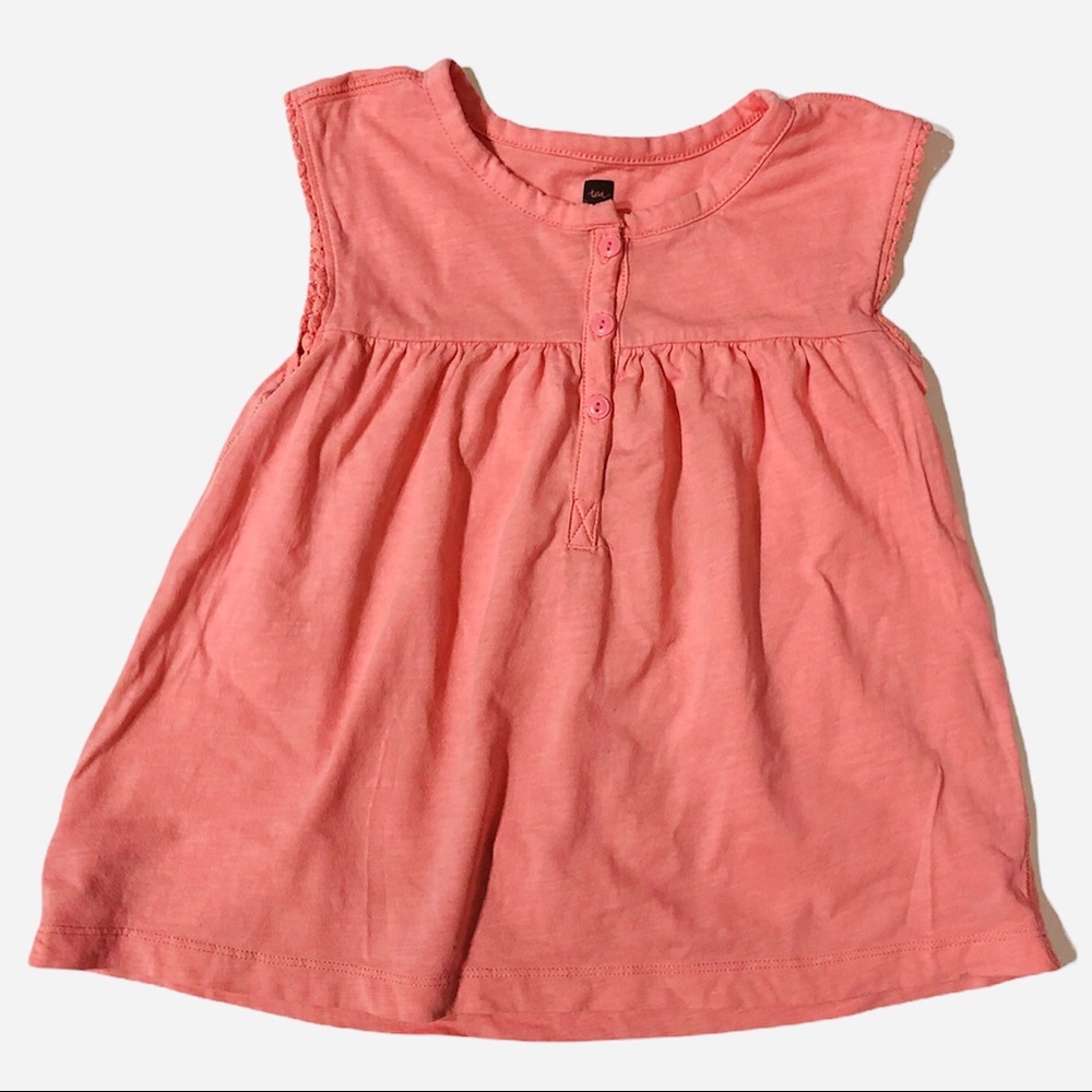 Tea Collection S (4-5) sleeveless henley top